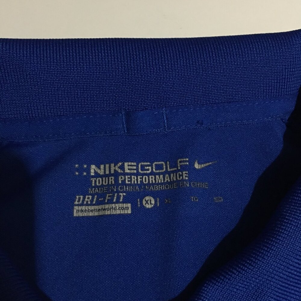 Nike Golf Polo Shirt Size XL Dri Fit Mens Blue Embroidered - Picture 6 of 11